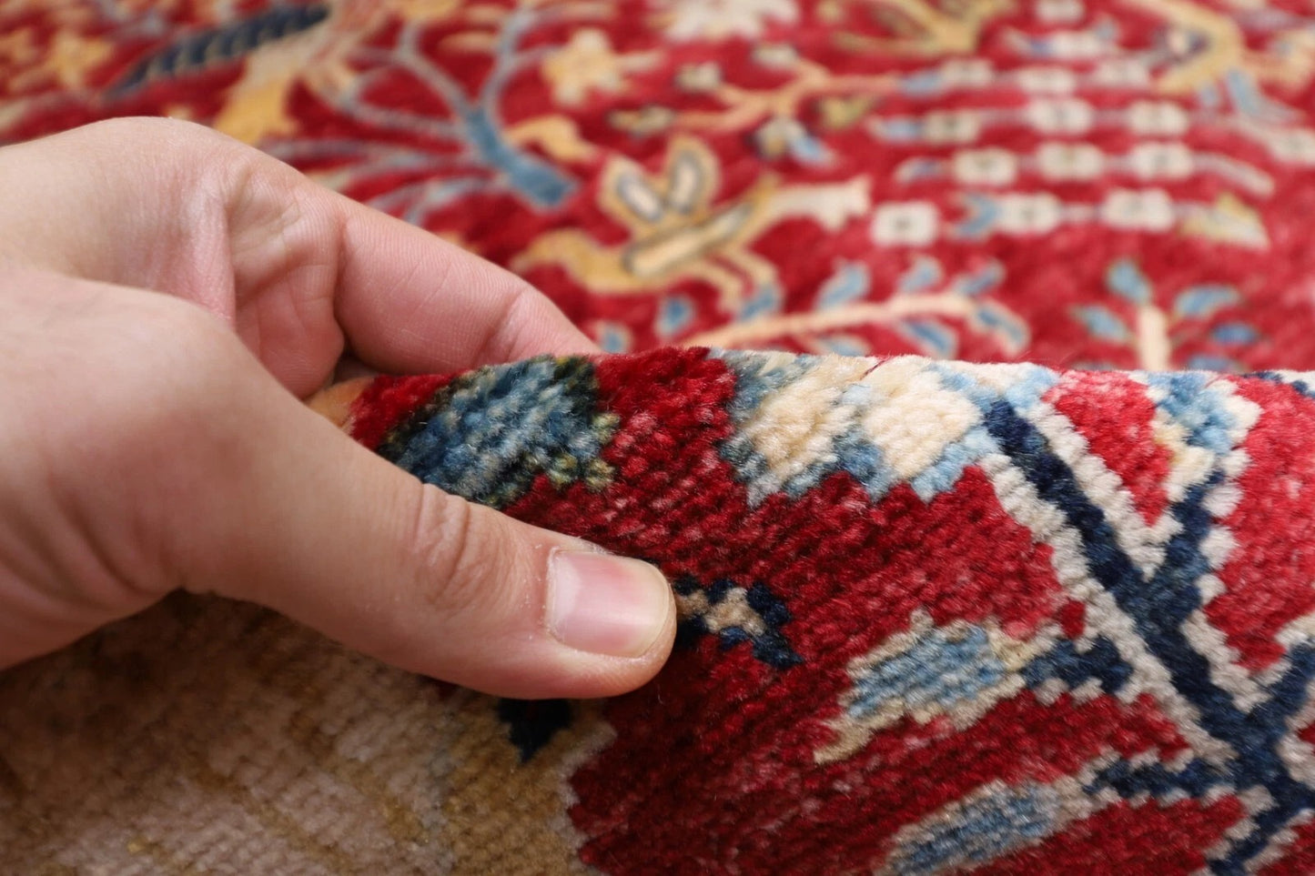 303 x 419 cm | Birds Red Afghan Tribal Hand Knotted Carpet