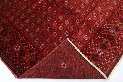 207 x 274 cm | Fine Mori Bokhara Afghan Tribal Hand Knotted Carpet