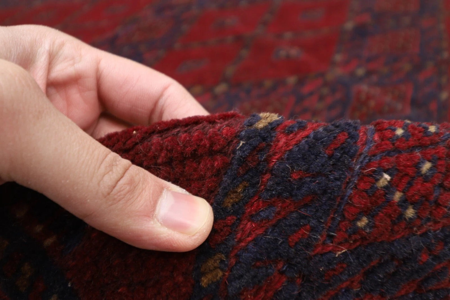 198 x 254 cm | Kilim Afghan Tribal Hand Knotted Veg Dye Wool Carpet