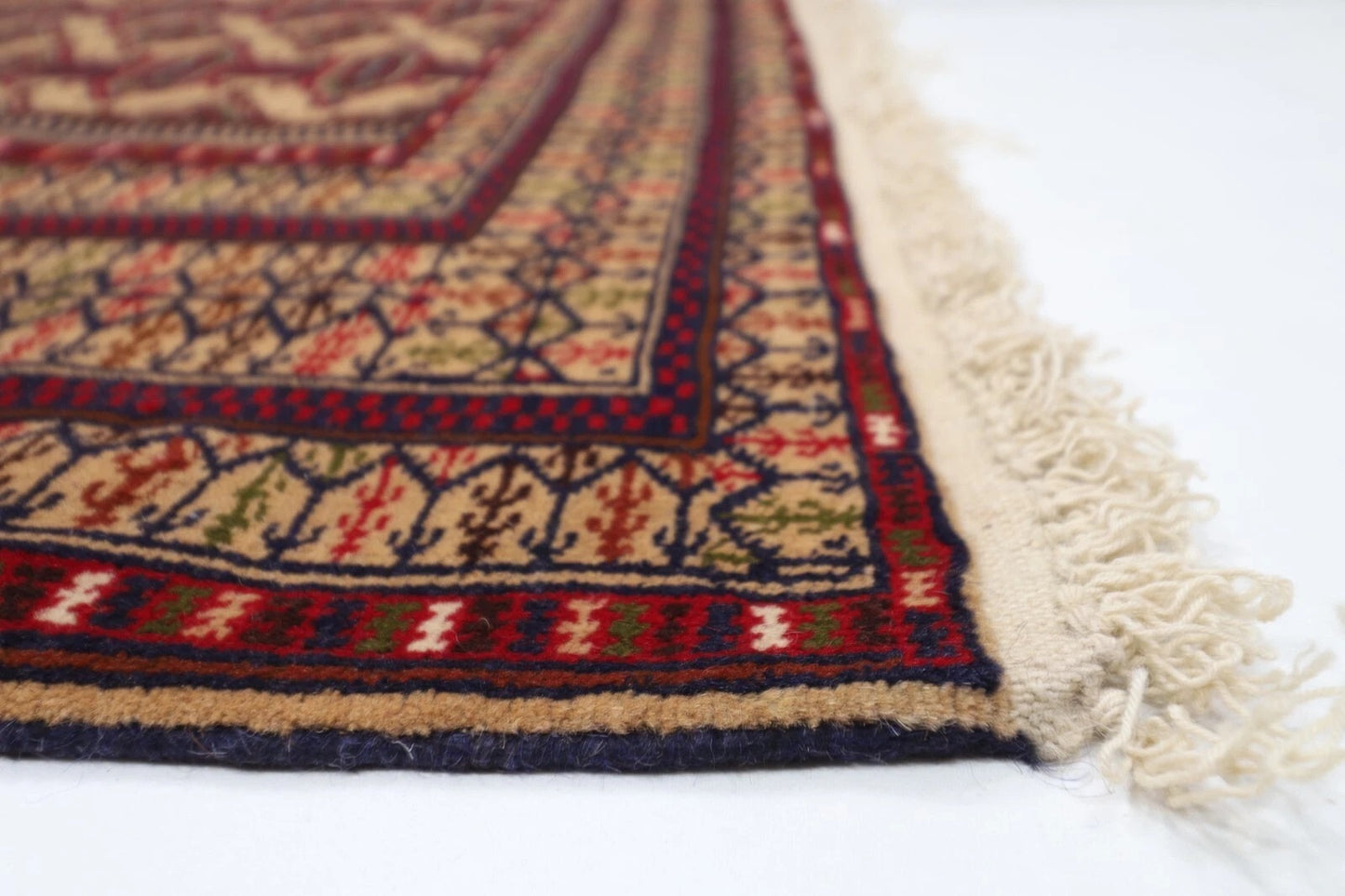 124 x 164 cm | Afghan Tribal Hand Knotted Veg Dye Wool carpet