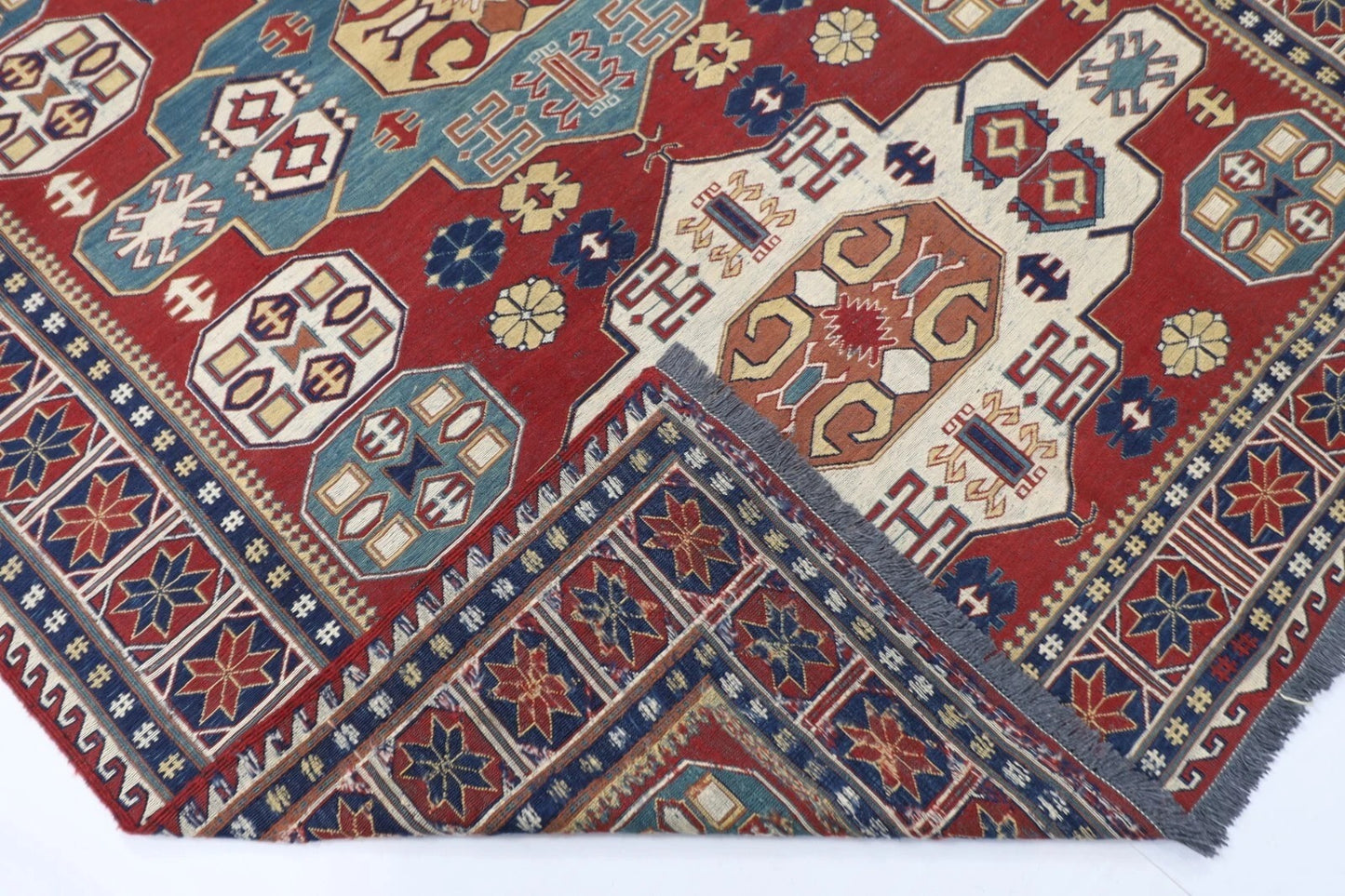 175 x 234 cm | Kilim Afghan Tribal Hand Knotted Veg Dye Wool Carpet
