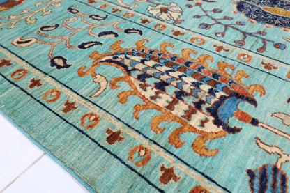 182 x 272 cm |  Suzani Afghan Tribal Hand Knotted Veg Dye Wool carpet