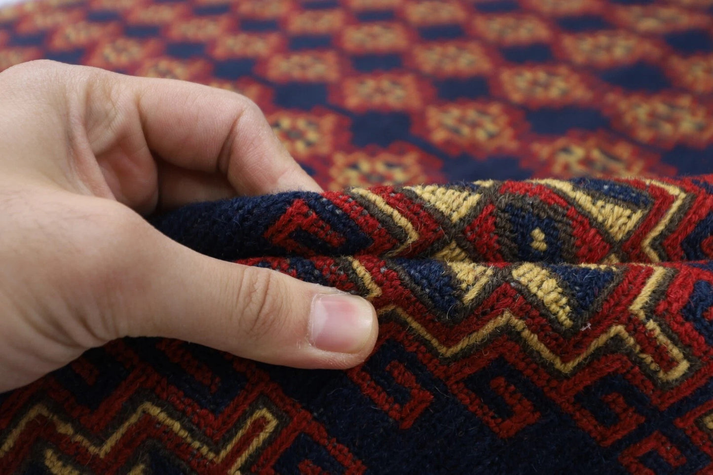 222 x 244 cm | Sumak Flat Weave Afghan Tribal Hand Knotted Veg Dye Wool Carpet