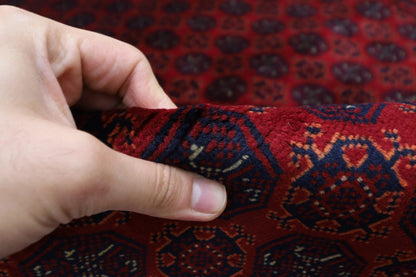 146 x 202 cm | Fine Mori Bokhara Tribal Hand Knotted Veg Dye Wool Carpet
