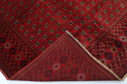 199 x 276 cm | Fine Mori Bokhara Afghan Tribal Hand Knotted Carpet