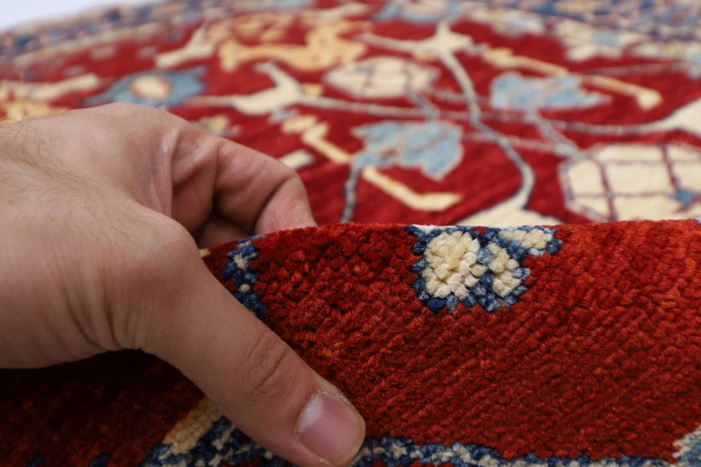 159 x 205 cm | Bidjar Afghan Tribal Hand Knotted Veg Dye Wool Carpet