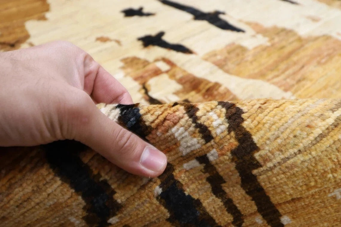 246 x 342 cm | Abstract Gabbeh Afghan Hand Knotted Carpet