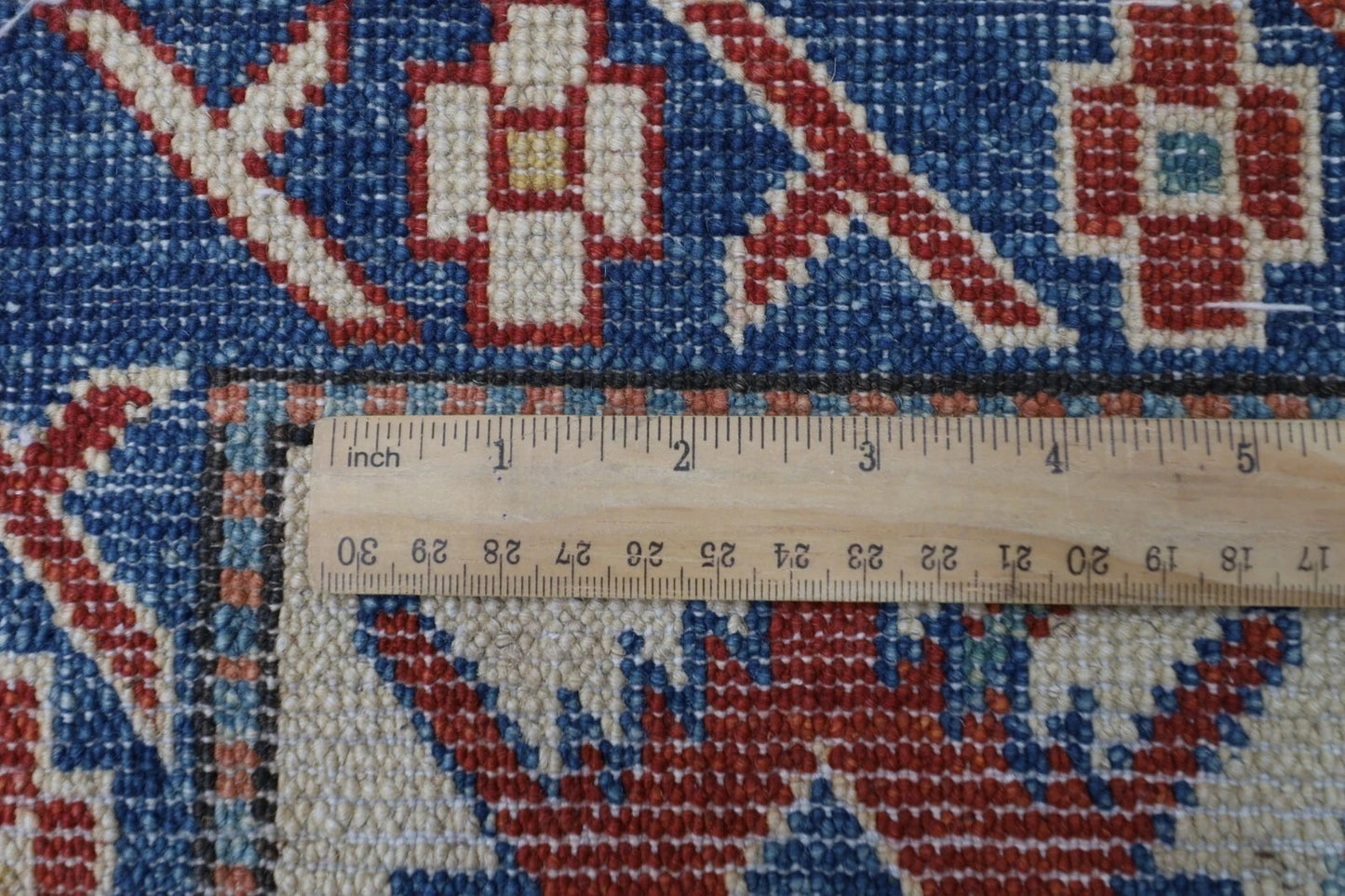 175 x 241 cm | Kazak Afghan Tribal Hand Knotted Veg Dye Wool Carpet