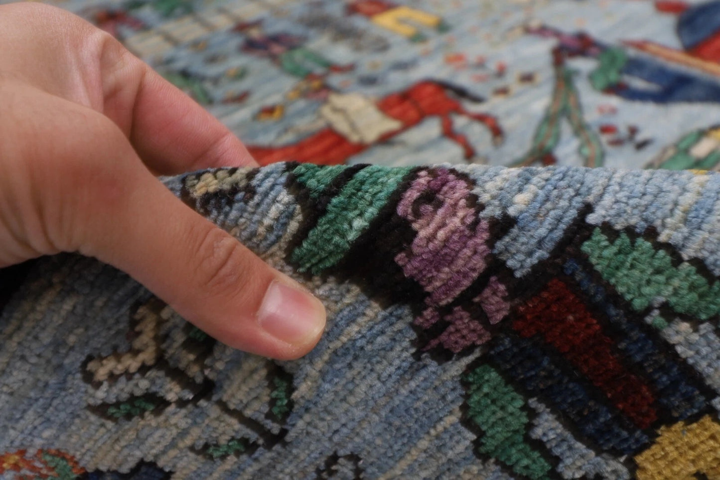 130 x 185 cm | Afghan Tribal Hand Knotted Veg Dye Wool carpet
