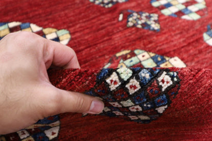 250 x 296 cm | Pomegranate Afghan Tribal Hand Knotted Carpet