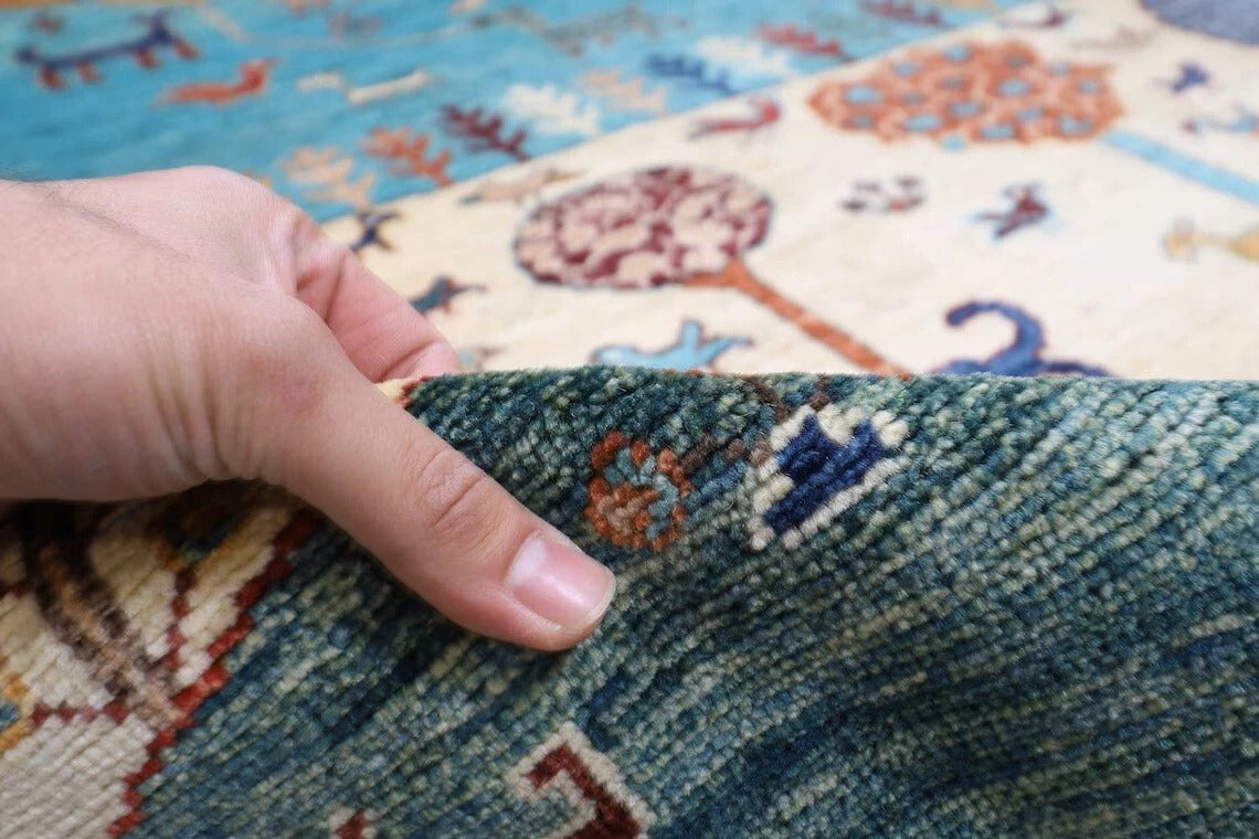 257 x 304 cm | Landscape Afghan Tribal Hand Knotted Carpet