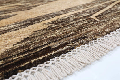 208 x 258 cm | Abstract Afghan Tribal Hand Knotted Carpet