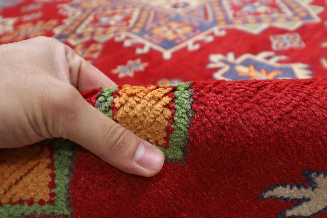 245 x 304 cm | Kazak Yakkish Afghan Tribal Hand Knotted Carpet
