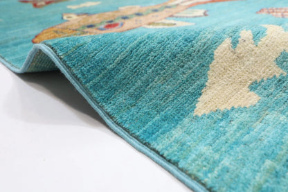 248 x 330 cm | Fish Party Afghan Tribal Hand Knotted Carpet
