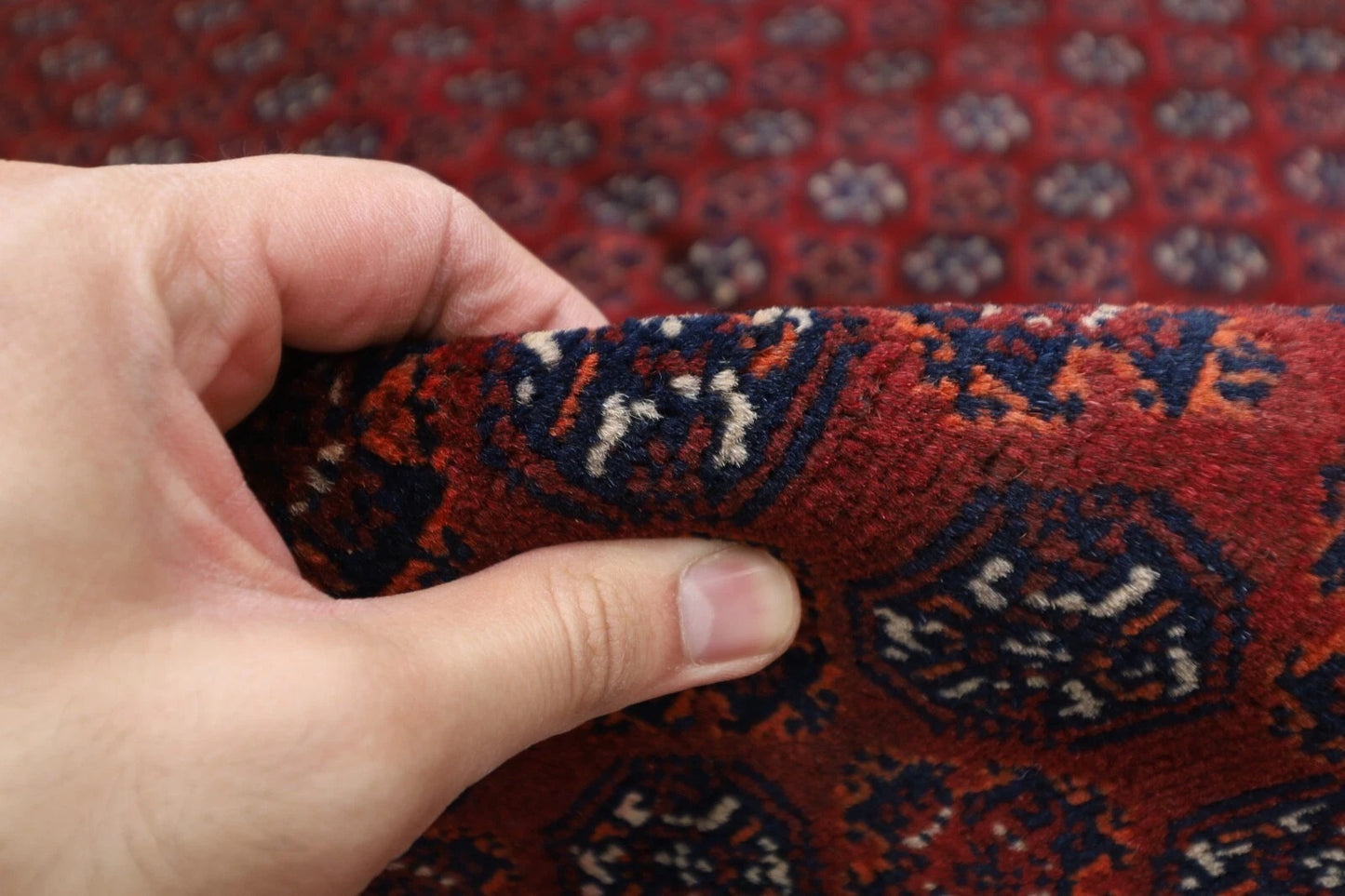 149 x 198 cm | Belgic Tribal Hand Knotted Wool Carpet