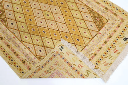 146 x 195 cm | Flat Weave Afghan Tribal Hand Knotted Veg Dye Wool Kilim