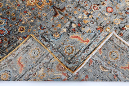 180 x 275 cm |  Aryana Gray Afghan Tribal Hand Knotted Veg Dye Wool carpet