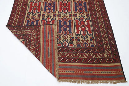 185 x 284 cm | Barjesta Flat Weaved Afghan Tribal Hand Knotted Wool Carpet kilim