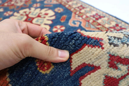 80 x 312 cm | Kazak Afghan Tribal Hand Knotted Wool Runner