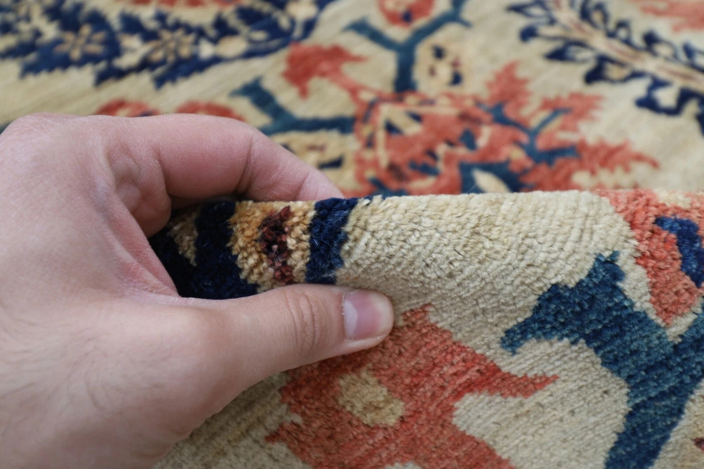 168 x 242 cm | Afghan Tribal Hand Knotted Veg Dye Wool Carpet