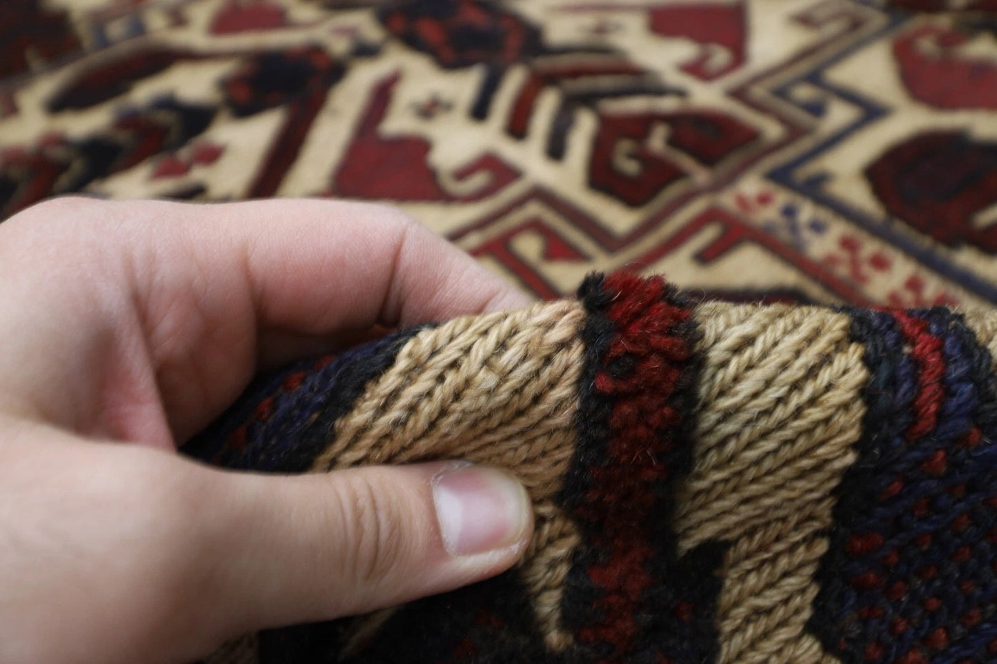 202 x 272 cm | Vintage Flat Weaved Kilim Afghan Tribal Hand Knotted Carpet