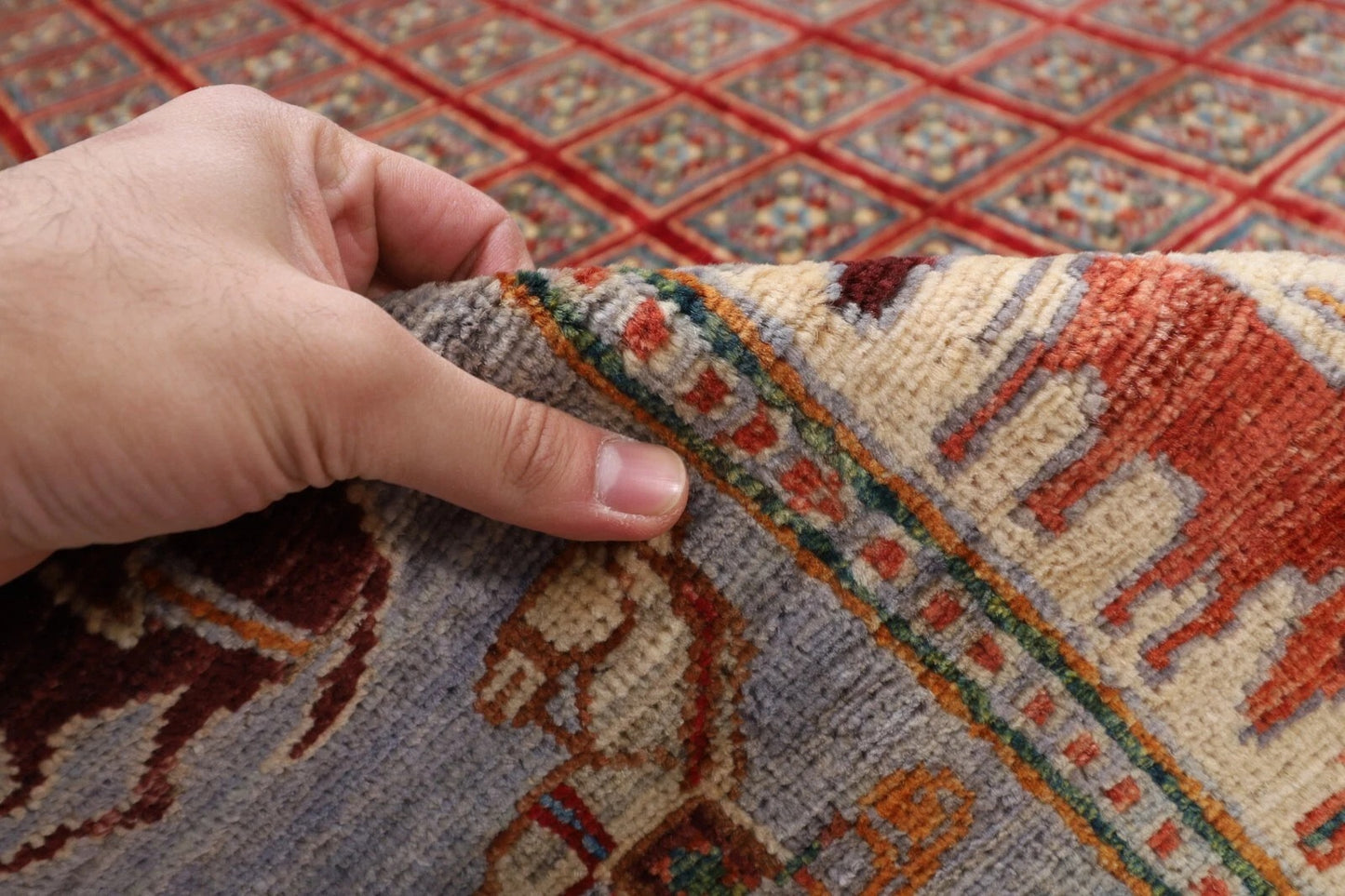 172 x 246 cm | Pazyryk Afghan Tribal Hand Knotted Veg Dye Wool Carpet