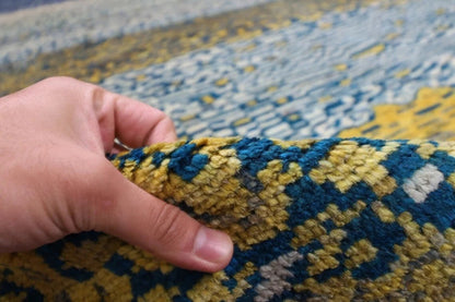 296 x 391 cm | Abstract Afghan Tribal Hand Knotted Carpet