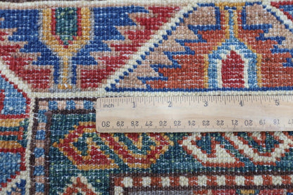 80 x 293 cm | Kazak Afghan Tribal Hand Knotted Wool Runner