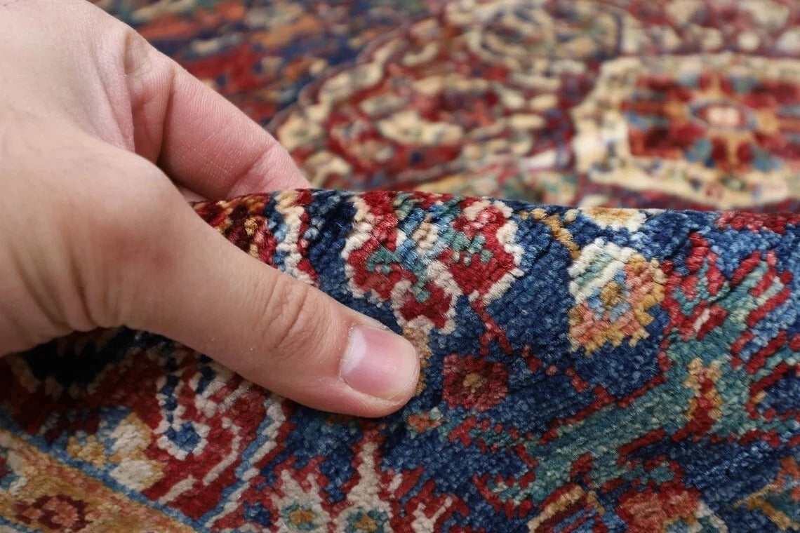 154 x 197 cm | Kerman Afghan Tribal Hand Knotted Veg Dye Wool Carpet