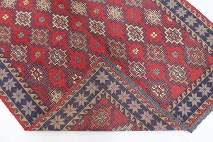 136 x 181 cm | Sumak Tribal Hand Knotted Veg Dye Wool Kilim