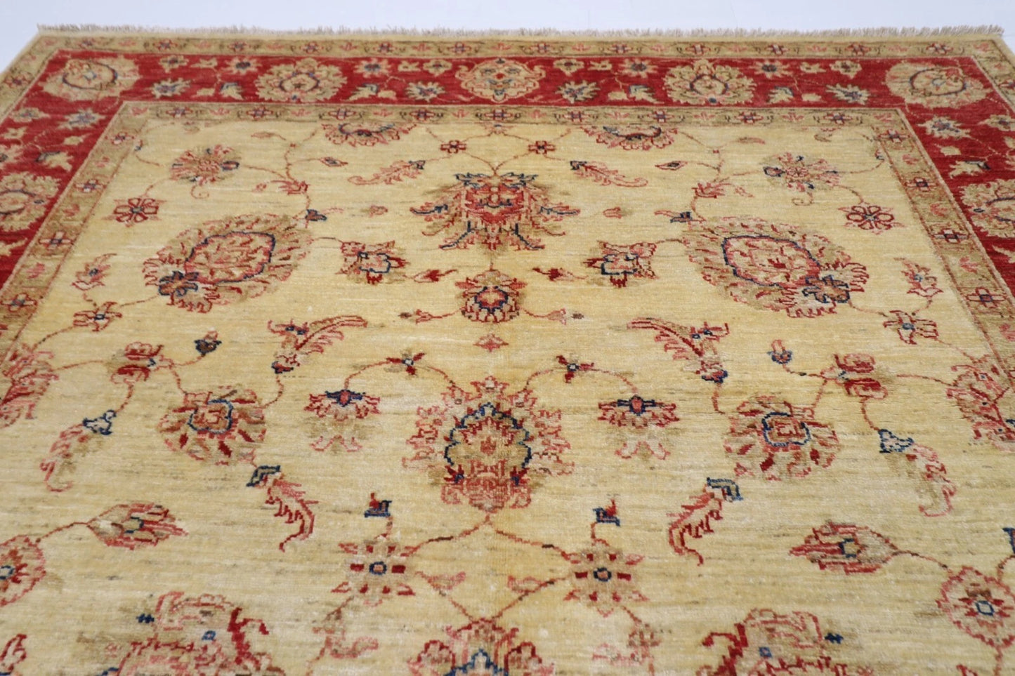 177 x 241 cm | Chobi Afghan Tribal Hand Knotted Veg Dye Wool Carpet