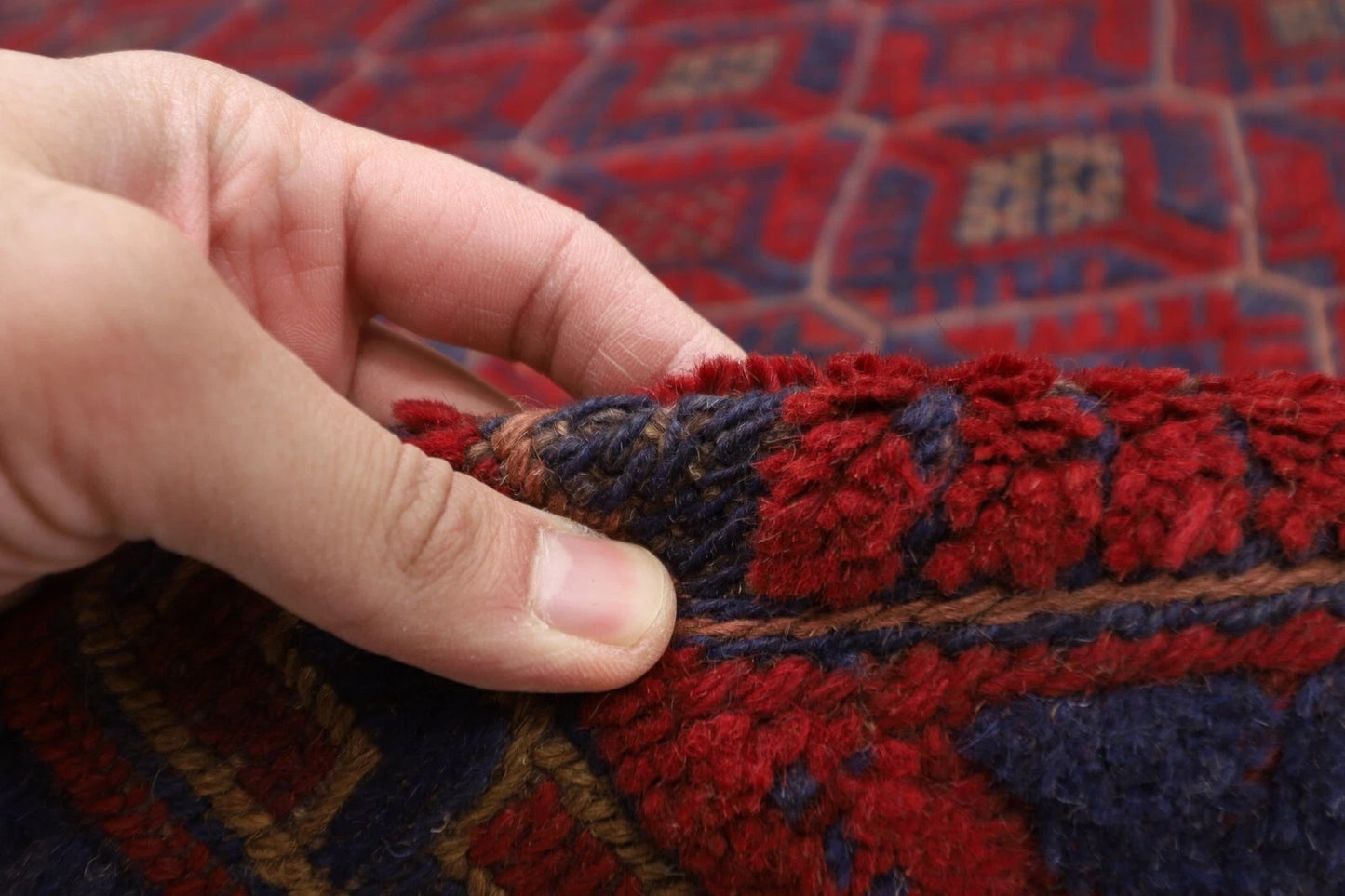 206 x 276 cm | Vintage Flat Weaved Carpet Kilim Afghan Tribal Hand Knotted Carpet