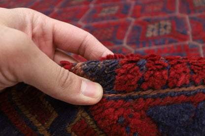 206 x 276 cm | Vintage Flat Weaved Carpet Kilim Afghan Tribal Hand Knotted Carpet
