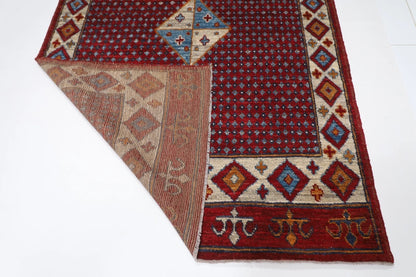 167 x 238 cm | Oushak Afghan Tribal Hand Knotted Veg Dye Wool Carpet