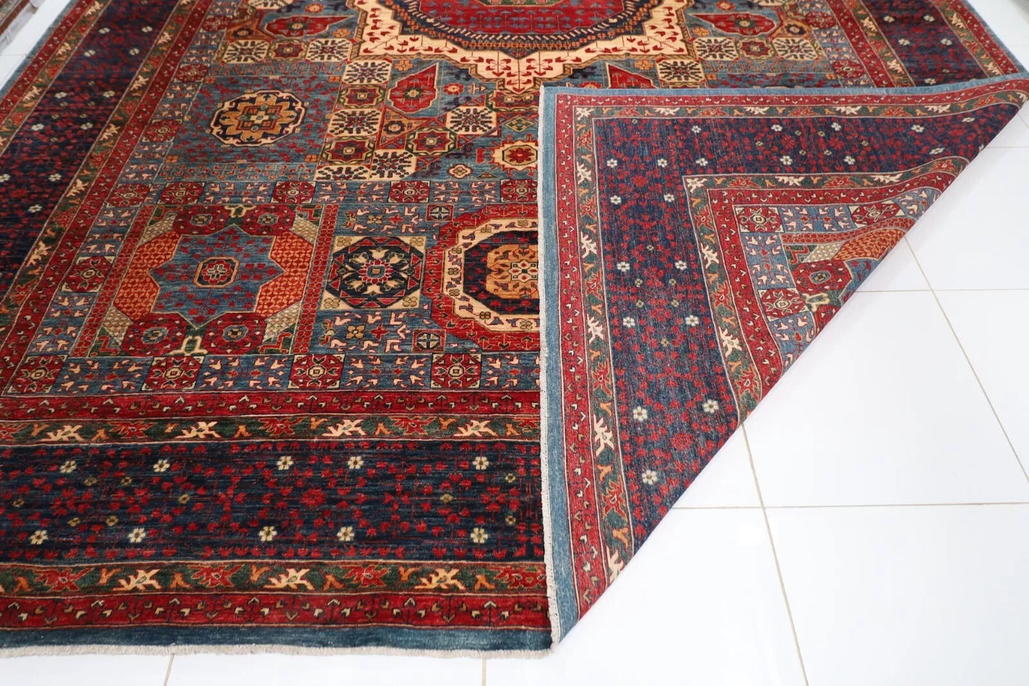 374 x 543 cm | Mamluk Afghan Tribal Hand Knotted Carpet