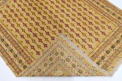 160 x 192 cm | Accent Afghan Tribal Hand Knotted Veg Dye Wool Carpet