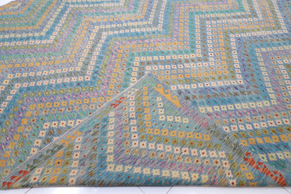 318 x 416 cm | Flat Weaved Afghan Tribal Hand Knotted Kilim