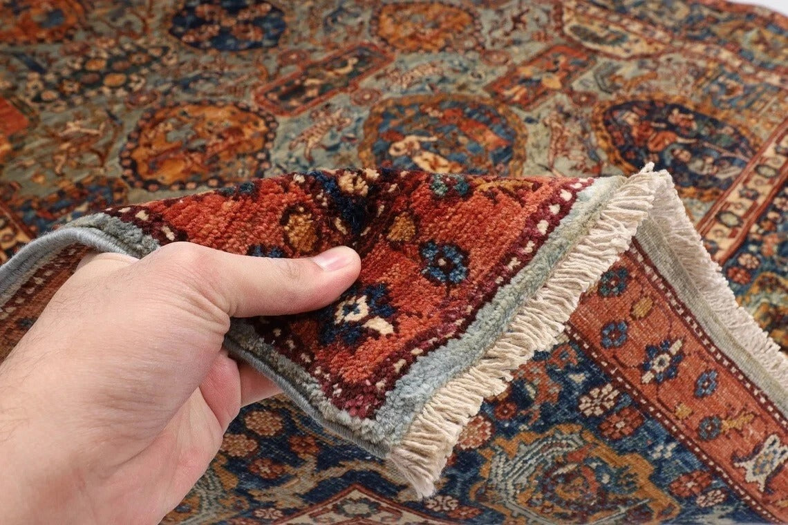 149 x 204 cm | Kerman Afghan Tribal Hand Knotted Veg Dye Wool Carpet