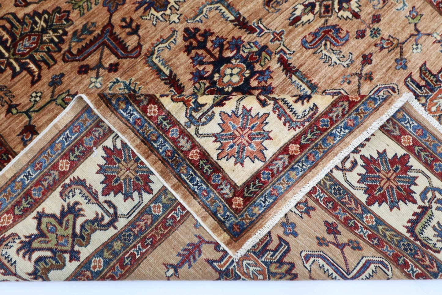 176 x 276 cm |  Kazak Gold Afghan Tribal Hand Knotted Veg Dye Wool carpet