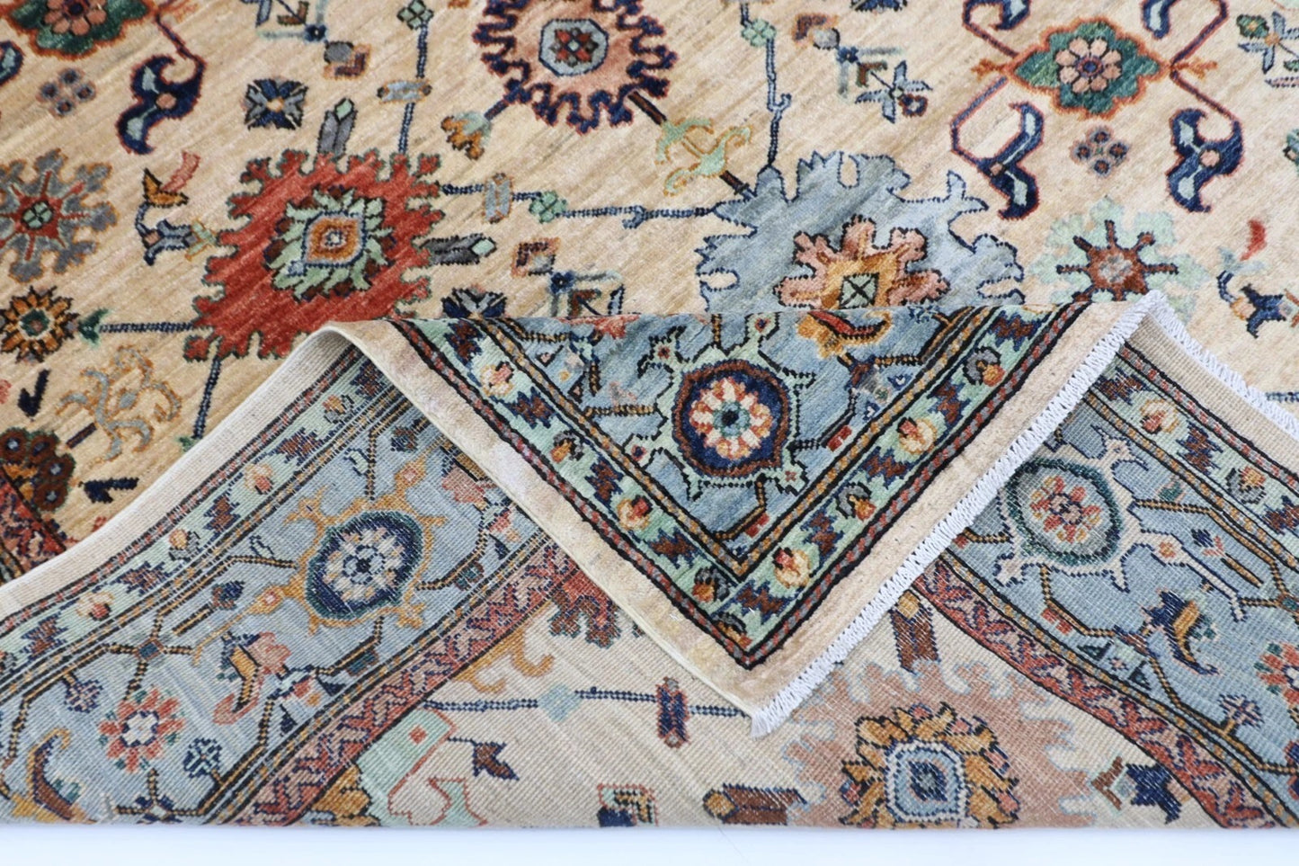 180 x 263 cm |  Aryana Beige Afghan Tribal Hand Knotted Veg Dye Wool carpet
