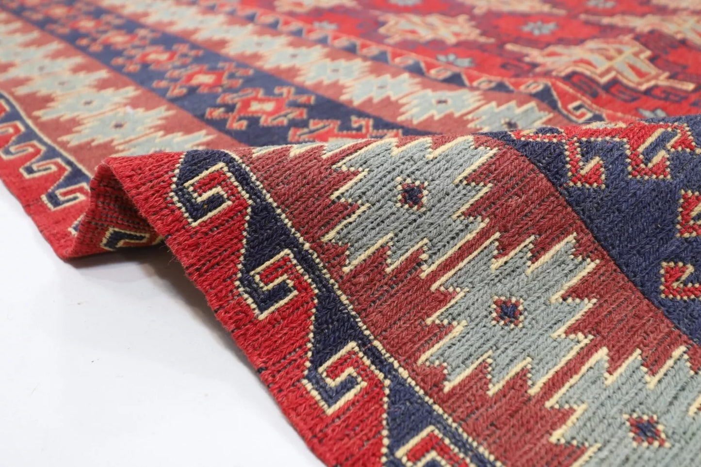 217 x 305 cm | Sumak Afghan Tribal Hand Knotted Kilim