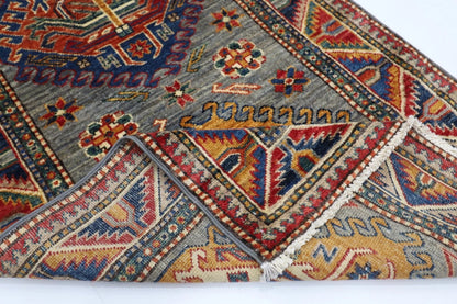 76 x 230 cm | Kazak Afghan Tribal Hand Knotted Wool Runner
