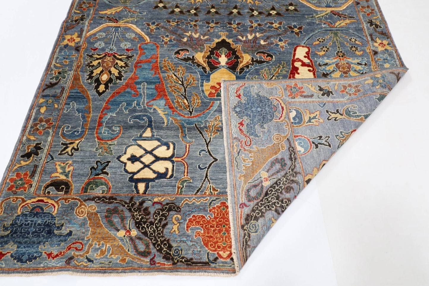 186 x 274 cm | Bidjar Gray Afghan Tribal Hand Knotted Veg Dye Wool carpet