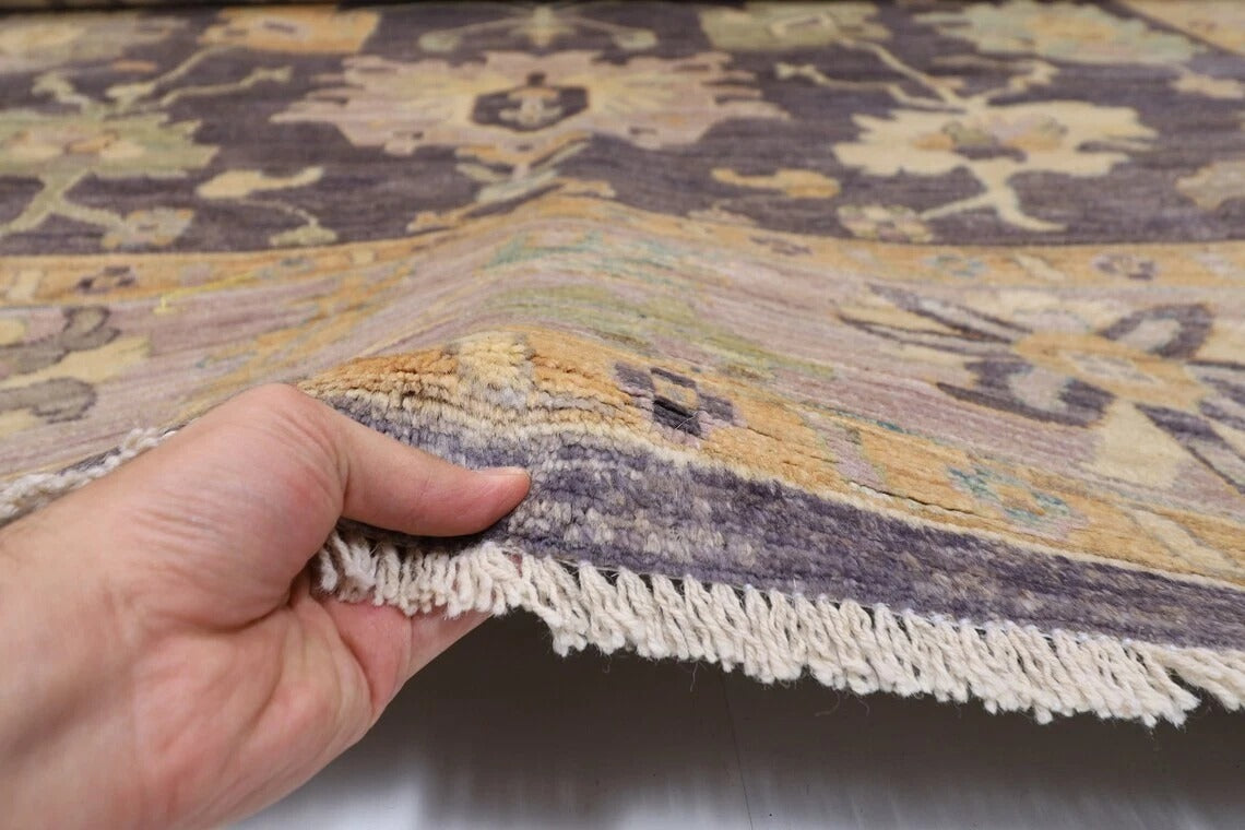 311 x 425 cm | Oushak Grey Afghan Tribal Hand Knotted Carpet