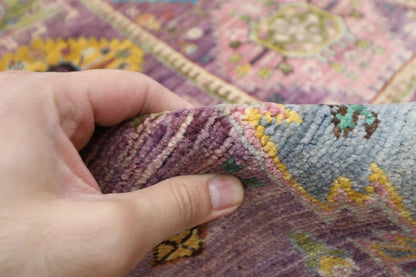 168 x 252 cm | Waziri Pink Afghan Tribal Hand Knotted Veg Dye Wool Carpet