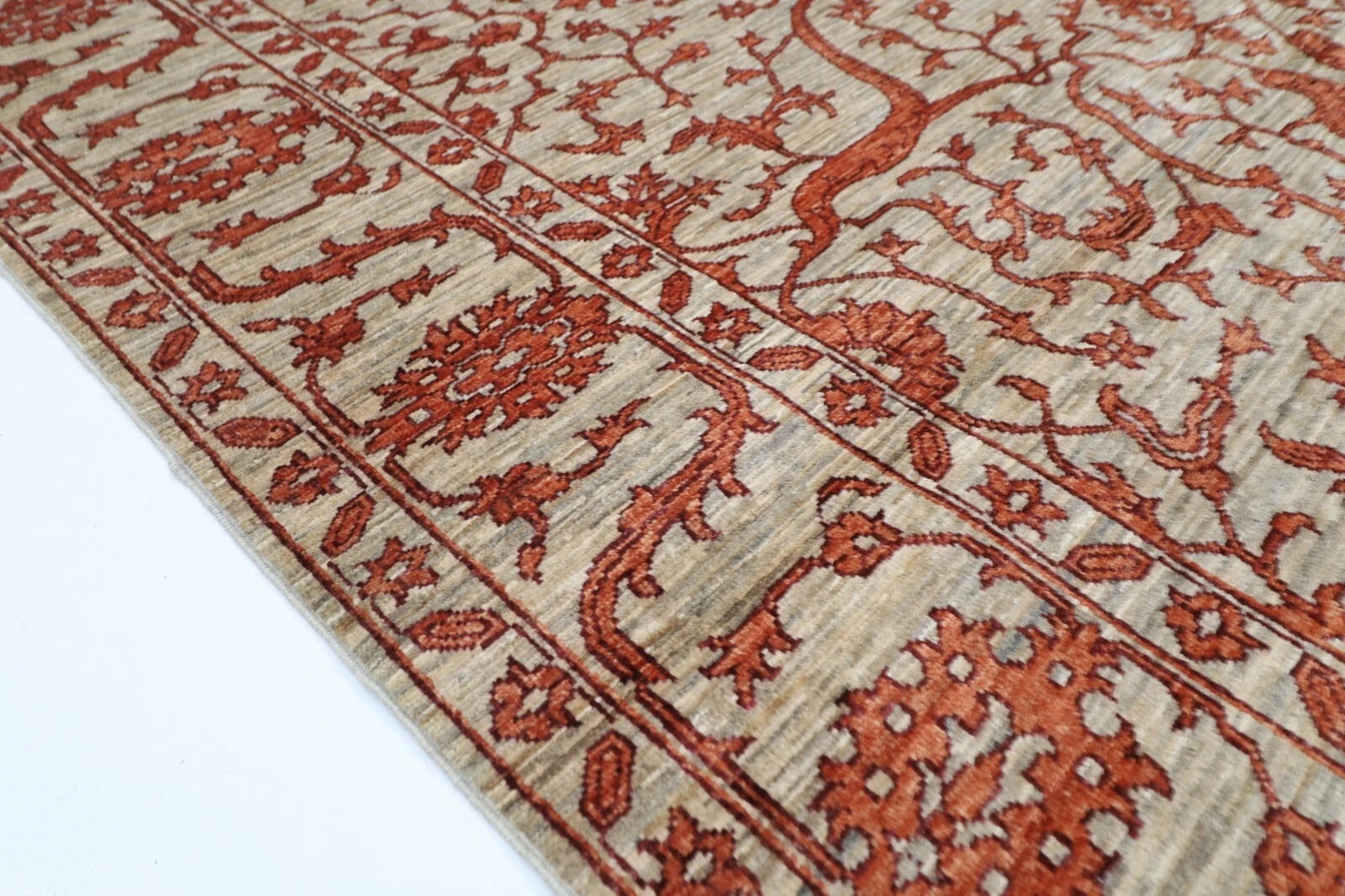 174 x 240 cm | Bidjar Afghan Tribal Hand Knotted Veg Dye Wool Carpet