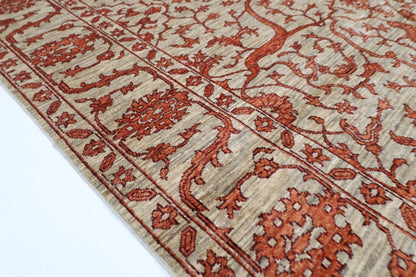 174 x 240 cm | Bidjar Afghan Tribal Hand Knotted Veg Dye Wool Carpet