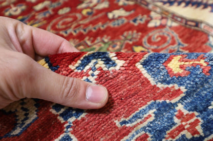 97 x 583 cm | Kazak Red Afghan Tribal Hand Knotted Wool Runner