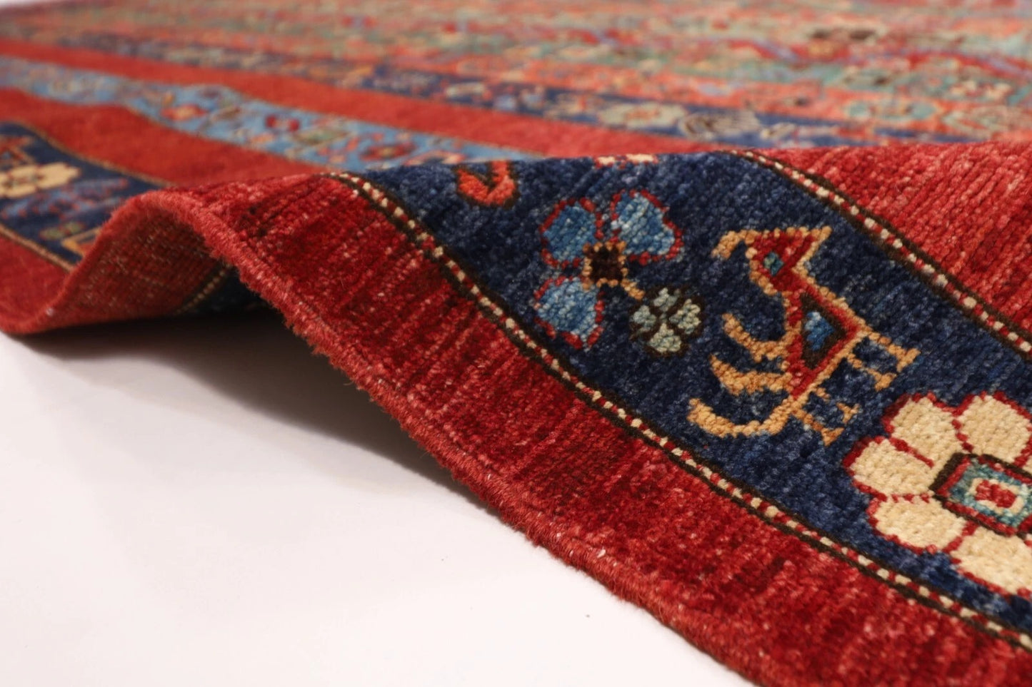 245 x 288 cm | Shawl Afghan Tribal Hand Knotted Carpet