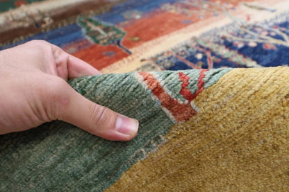 248 x 301 cm | Landscape Afghan Tribal Hand Knotted Carpet